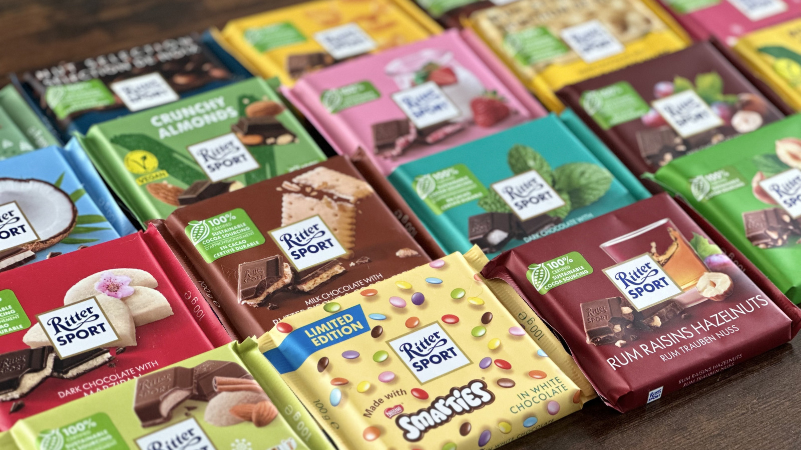19 Ritter Sport Chocolate Bars，排名最差
